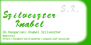 szilveszter knabel business card